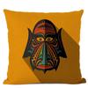 African Ethnic Tribe Totem Linen Cushion Cover Symbol Colorful Mask Printed Gallery Art Decor Pillow Case Fundas De Cojin