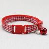 Yousheng Pet Collar Plaid Pattern Multiple Colors Vibrant Buckle Bells Small Dog Cat Regular Collar Pet Accessories