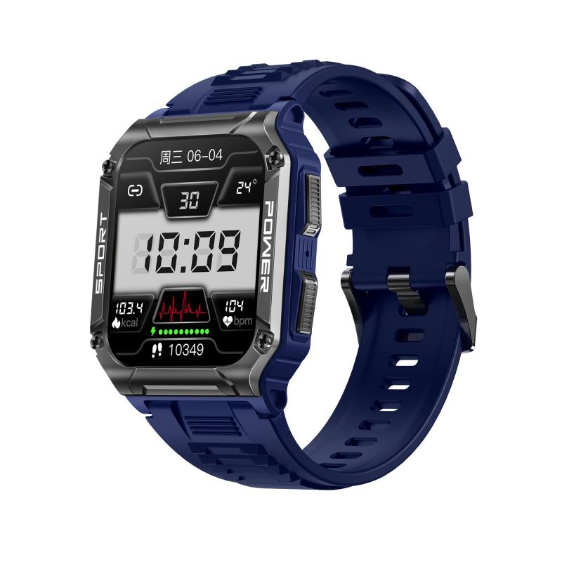 

Умные часы Rainbuvvy NX6 1,95-дюймовый TFT-экран 240x282 BT5.1 Bluetooth-звонок IP68 Водонепроницаемые 400 мАч Большая батарея Спортивные часы Android синий