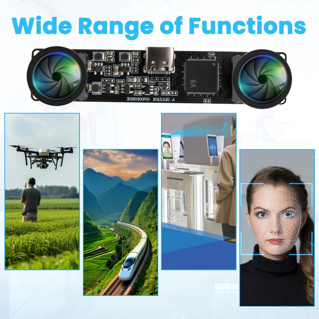 ELPCAM 3D stereo USB kamera 120 snímků za sekundu Globální závěrka Tiskárna Modul USB kamery 120 stupňů bez zkreslení Synchronní dvojitá čočka PC Počítačová zásuvka kamery a