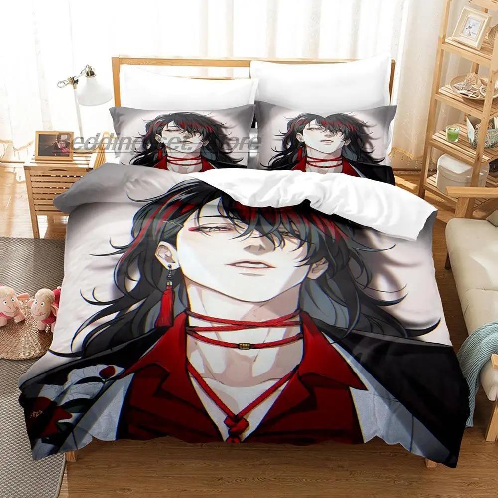 Comfortable Anime Print Bedding Set With Duvet Cover And Pillowcases Single Twin Full Queen King Sizes For All Ages