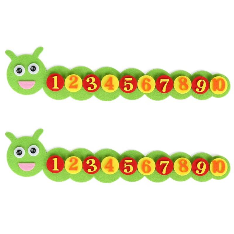 DIY Felt Fruit Tree Emotion Change Caterpillar Carrot Palm Crayon Non-woven Puzzle Felt Set Montessori Early Education Props ZYF