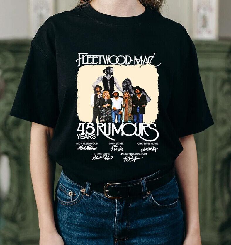 FleetwoodMac Classic Rock Band 45 Years Anniversary Music Memory Retro T-shirt L