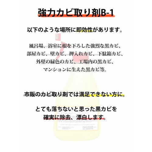 Noguchi Shoji Powerful Mold Remover B-1, Commercial Grade, Super Strong [Refill Type] 4000ml, Removes Stubborn Black Mold and Mildew from the Bathroom
