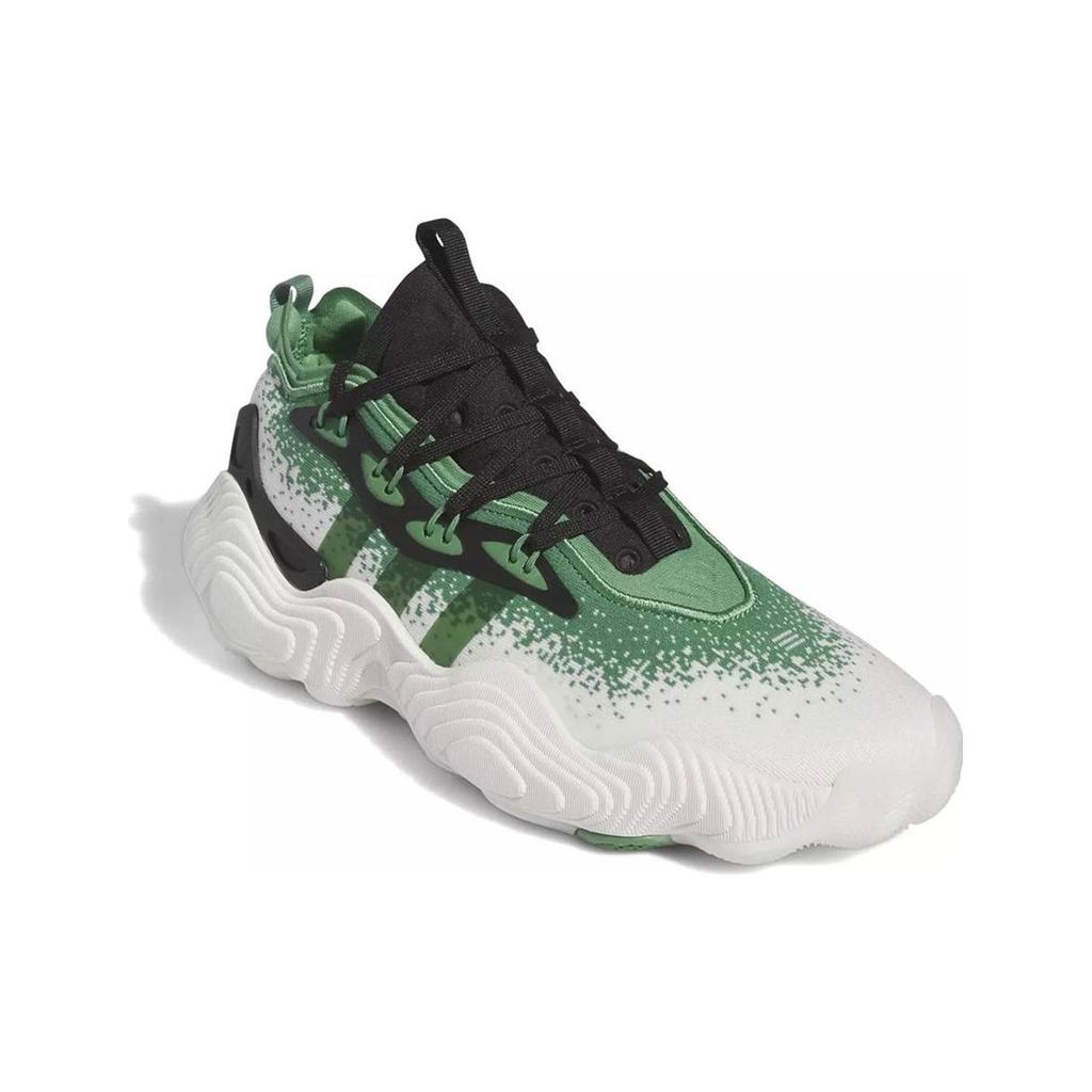 adidas Zapatillas unisex Trae Young 3 Preloved verdes en blanco roto y negro IE2703