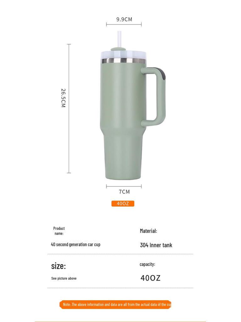 40oz Stainless Steel Thermos with Handle - 1st & 2nd Gen, 3D UV Customizable Car Cup