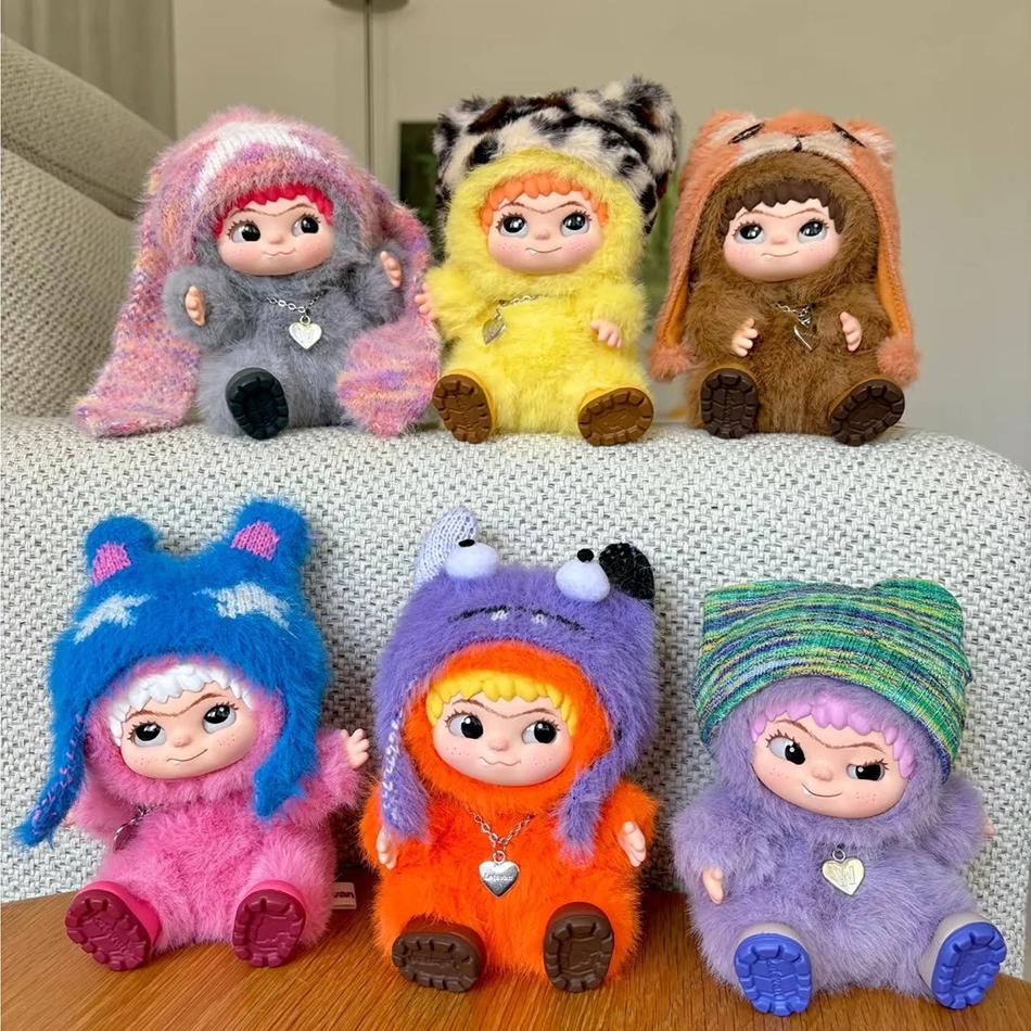 Wakuku Fuzzy Trend Fun Party Series Blind Box Kawaii Collectible Figure Toy Kid Surprise Christmas Collection And Birthday Gifts