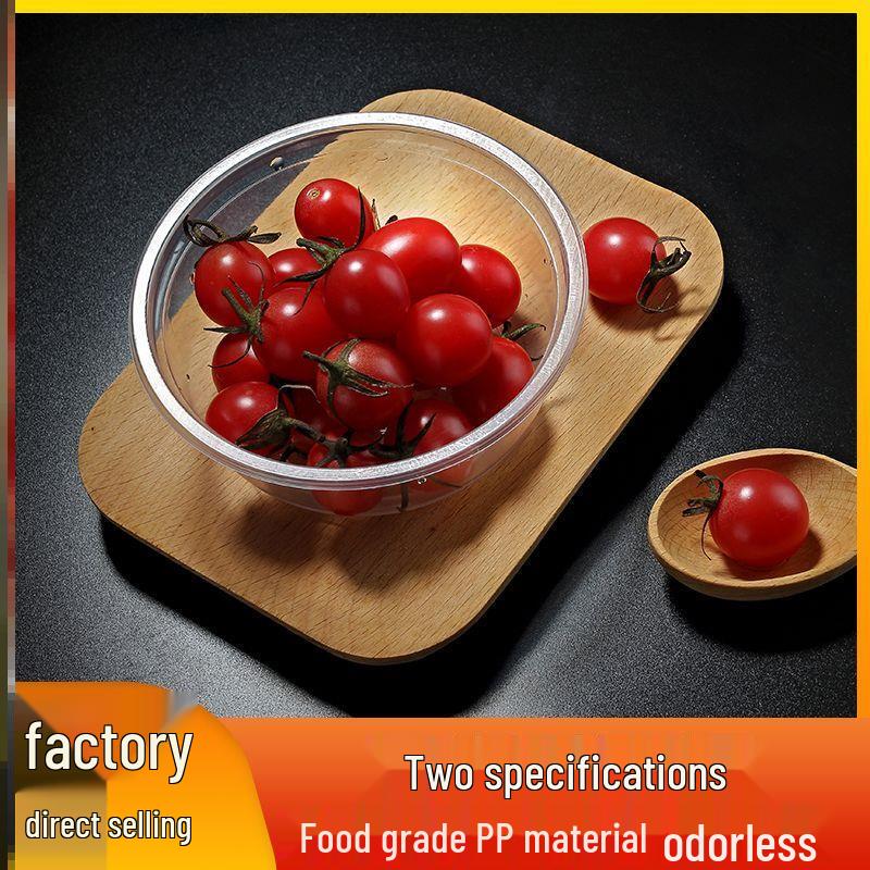 Disposable Thickened Round Plastic Bowls with Lids