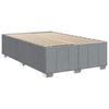 Box Spring Bed with Mattress Light Grey 120 x 190 cm Fabric