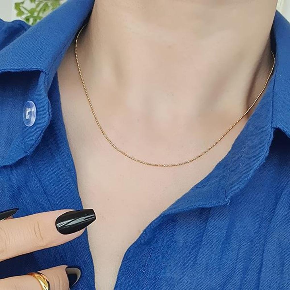 Women's Daily Accessory Mini Cutting Ball Necklace