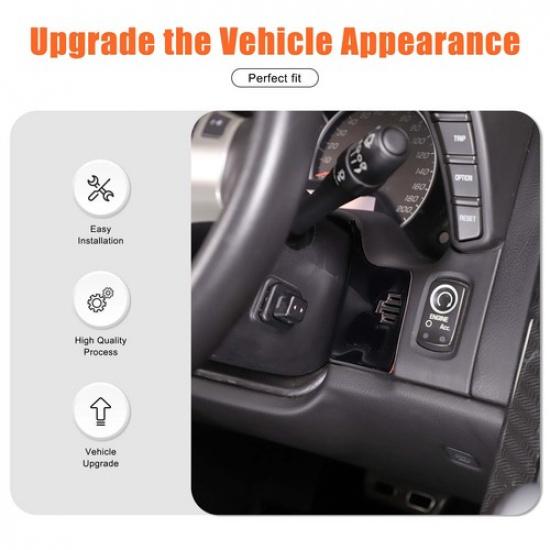 Glossy Piano Black Roof Convertible Switch Panel Trim For Corvette C6 2005-2013