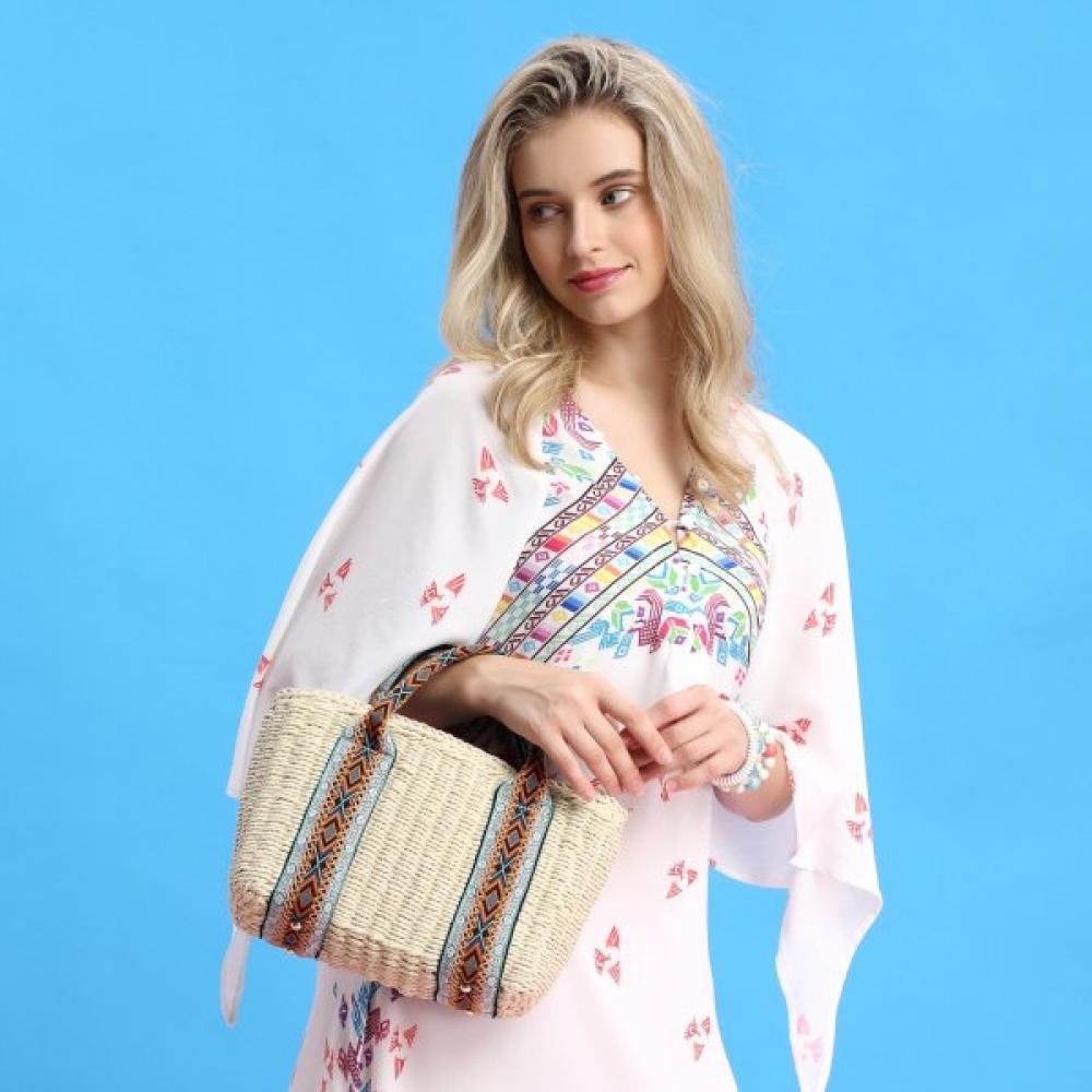 Lala Rattan Lace Tote   Brown  Lala2b042s 