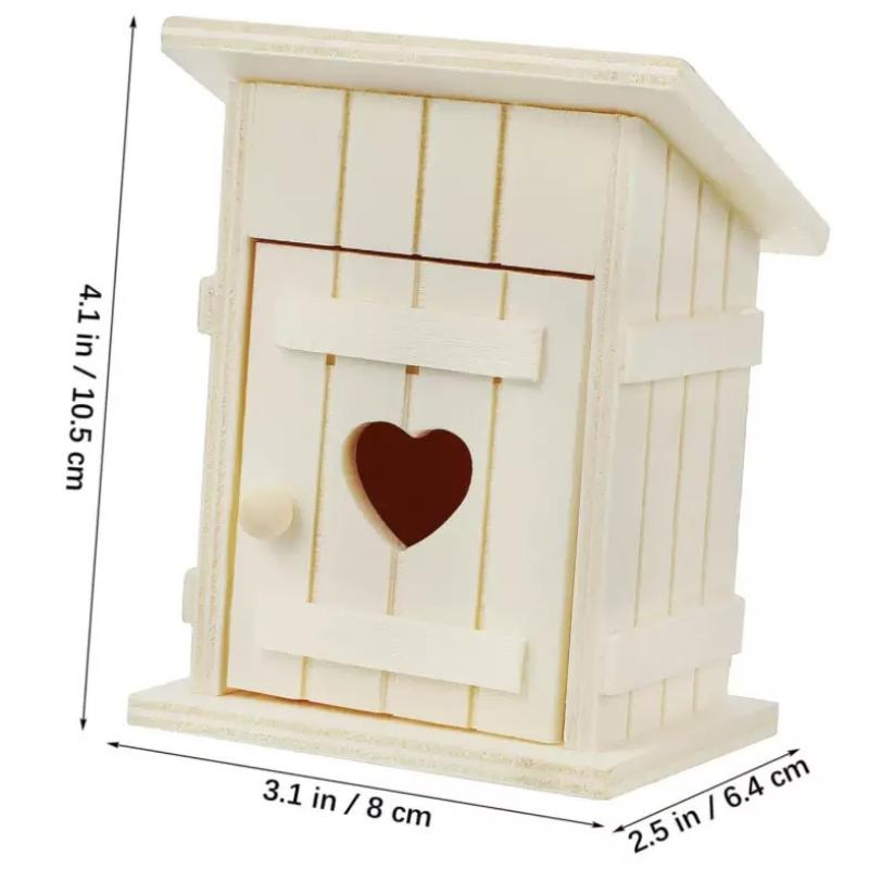 1Pcs Home Decor Dollhouse Mini Wooden Bird Nest Chicken Coop Model Outhouse Photography Props Miniature Doll House Accessories