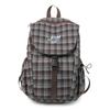 Vintage Plaid Backpack College Style Junior High School Student Schoolbag