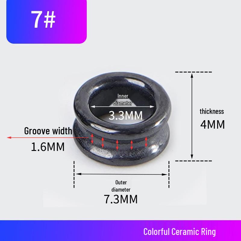 U-Shaped Ceramic Guide Ring for Fishing Rod Modification and Repair, with Groove and Tying Ring, DIY Parts.