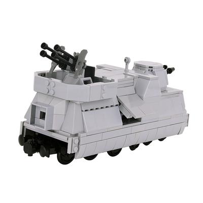 2025 Nový MOC Město Kreativní nápad Vlak Dělostřelecké vozidlo Stíhač tanků Stavební bloky Kostky Děti DIY High-tech Kreativní hračky