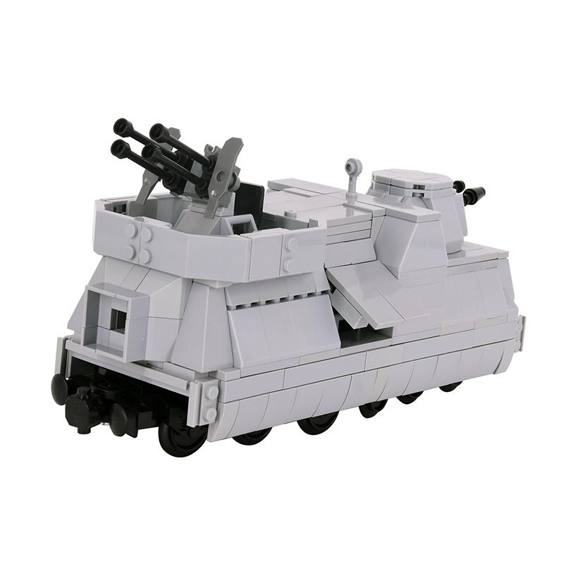 2025 Nový MOC Město Kreativní nápad Vlak Dělostřelecké vozidlo Stíhač tanků Stavební bloky Kostky Děti DIY High-tech Kreativní hračky