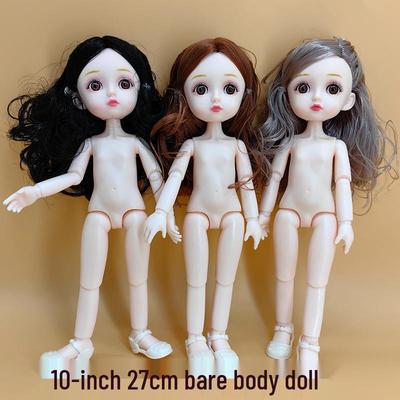 10-inch BJD Doll Body & Clothes Set with Movable Hands, Doll Repainting Accessories, and Modification Options