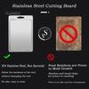 Stainless Steel Cutting Board for Kitchen Premium Double-Sided Chopping Board for Meat Fruit Vegetable Home Camping Gadgets