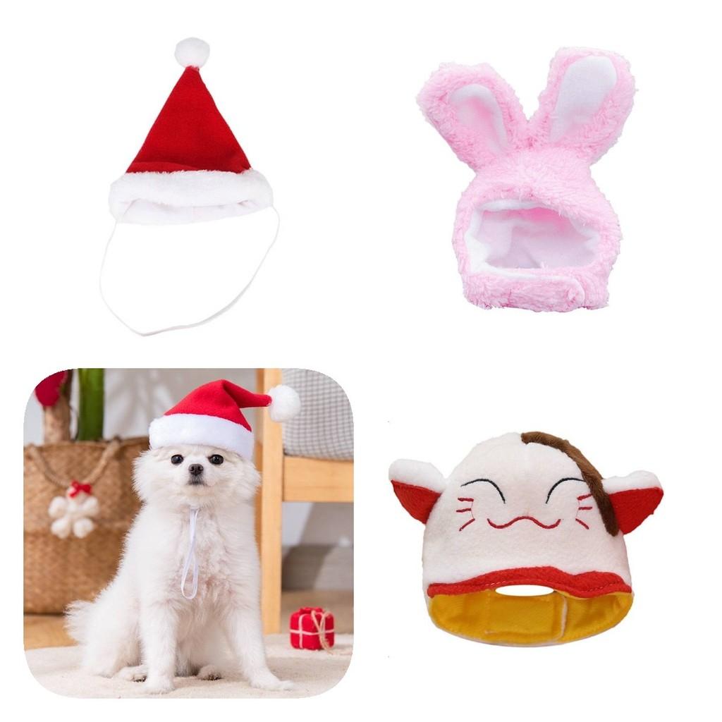 Of The God Wealth Rabbit Elk Cat Santa Hat Pet Headwear Decoration Cute Cartoon