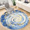 1pc Starry Sky Chair Carpet for Office, Round Non-Slip Durable Large Size Office Carpet, Suitable for Office, Beautiful Decoration