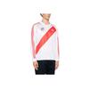 Adidas Originals Striped Logo Embroidered Print Pattern Pullover Raglan Long Sleeve T-Shirt Men Tops White IV7546