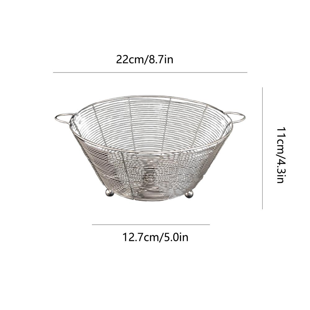 Steel vegetable washing basket stainless steel kitchen filter basket vegetable strainer food rinse drain basket for home kitchen