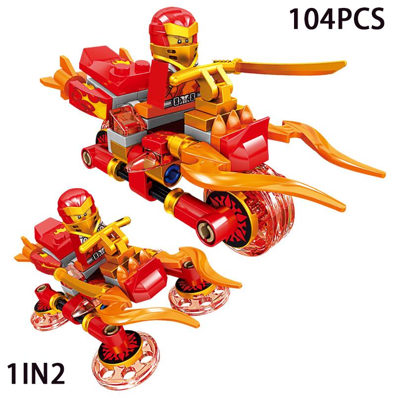 Ninja 4 In 1 Classic Anime Kai Jay Cole Lloyd War Armor Car Mech Chariot Model Action Figure Building Blocks Kit Bricks Kids Toy