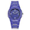 Huaqiangbei Men's Rhinestone Hip Hop Quartz Watch: Star Calendar, Light Luxury Style