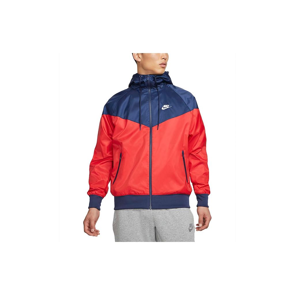 Nike Sportswear Windrunner Colorblock Sports Training Hooded Woven Jacket Red Men's DA0002-657