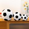 Black & White Cartoon Plush Football Toy - Cute Children's Gift & Cushion Ornament