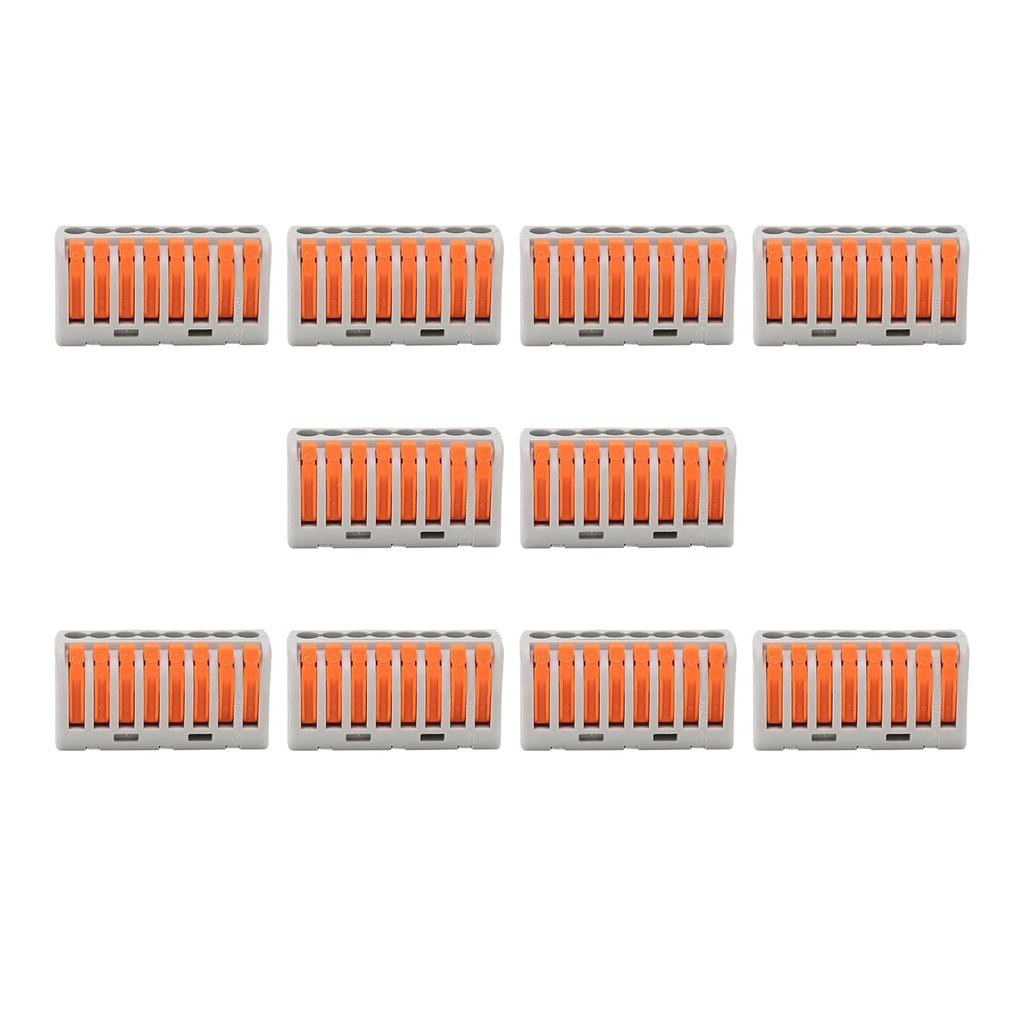 10Pcs Wire Block Clamp Terminal Quick Conductor Flexible Hard Cable Connector PCT218