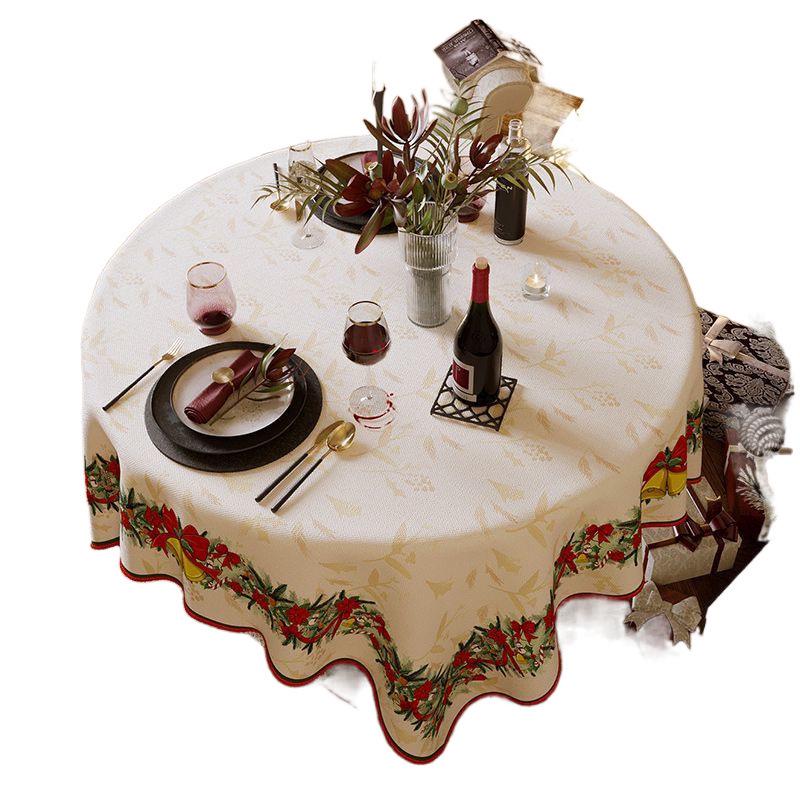 Hochwertige Weihnachts- und Neujahrs-Rundtischdecke für Ess- und Kaffeetische
