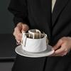 Simple Ceramic Coffee Cup Light Luxury Niche Hanging Ear Coffee Cup Saucer Small High Value Japanese Tea Cup Saucer Breakfast Cup
