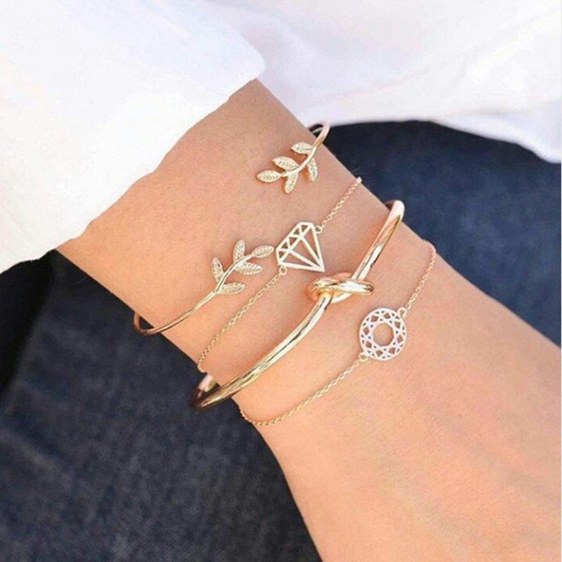 New Design Vintage Women Boho Bracelets Set Moon Shell Heart Tortoise Charm Beads Chains Bangle For Female Bohemian Jewelry