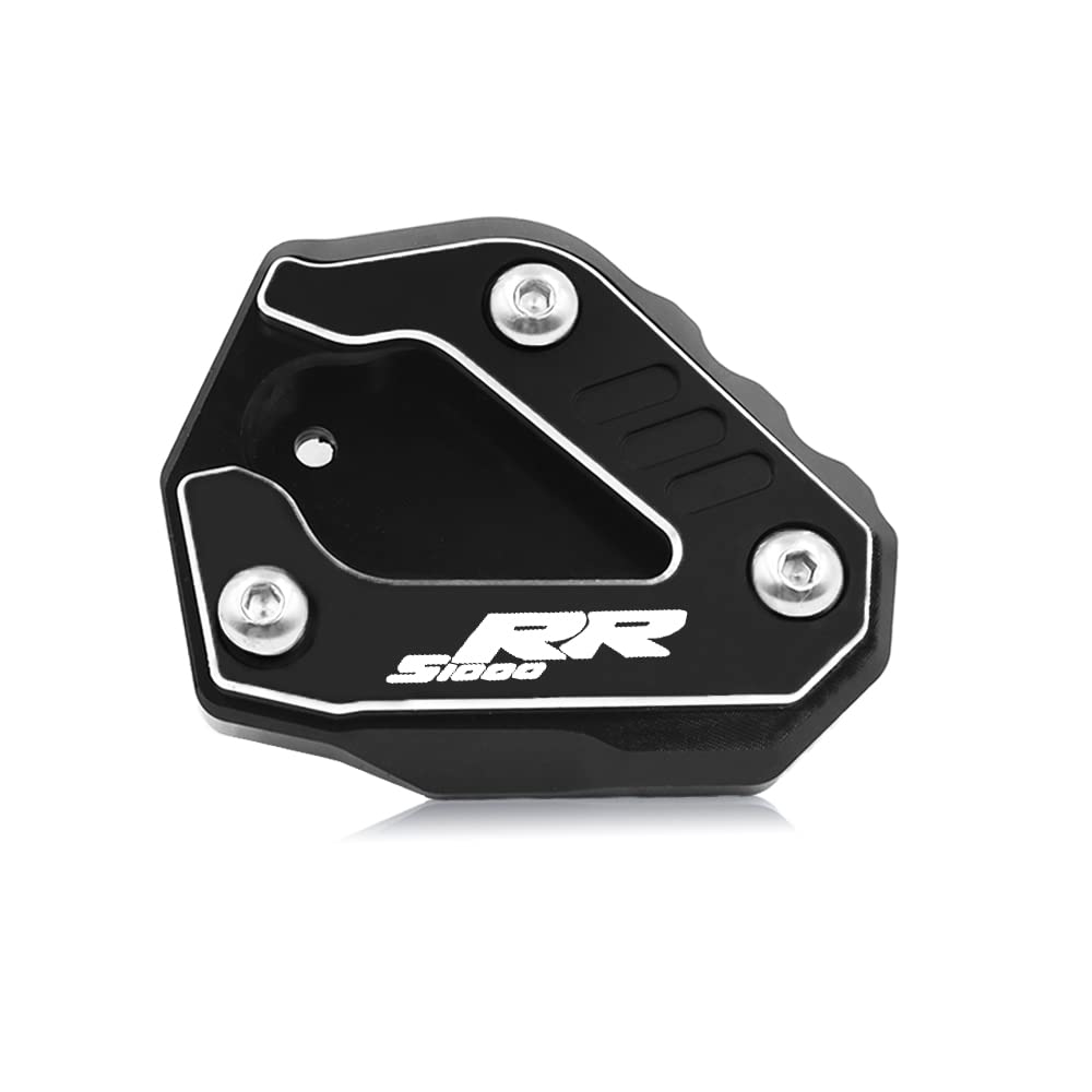 For S1000RR S1000 RR S 1000 RR 2019-2022 2023 Motorcycle Kickstand Side Stand Expansion Extension Pad s1000 rr Accessories (Black)