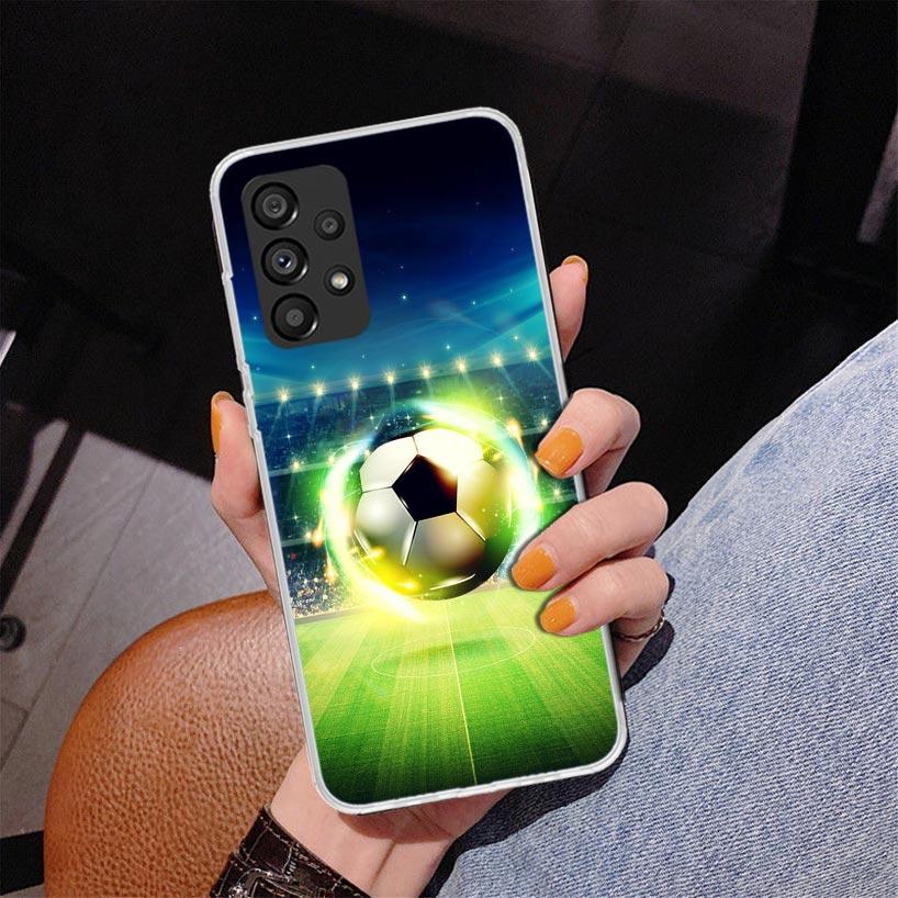 Football Soccer Ball Design Phone Case For Samsung Galaxy A17 A16 A15 A14 A13 A57 A56 A55 A54 A53 A37 A36 A35 A34 A33 A26 A25 A2