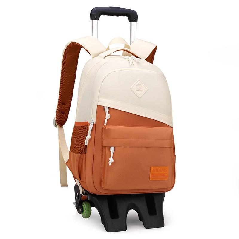 

Съемный рюкзак-тележка двойного назначения, школьная сумка в корейском стиле High Feet оранжевый