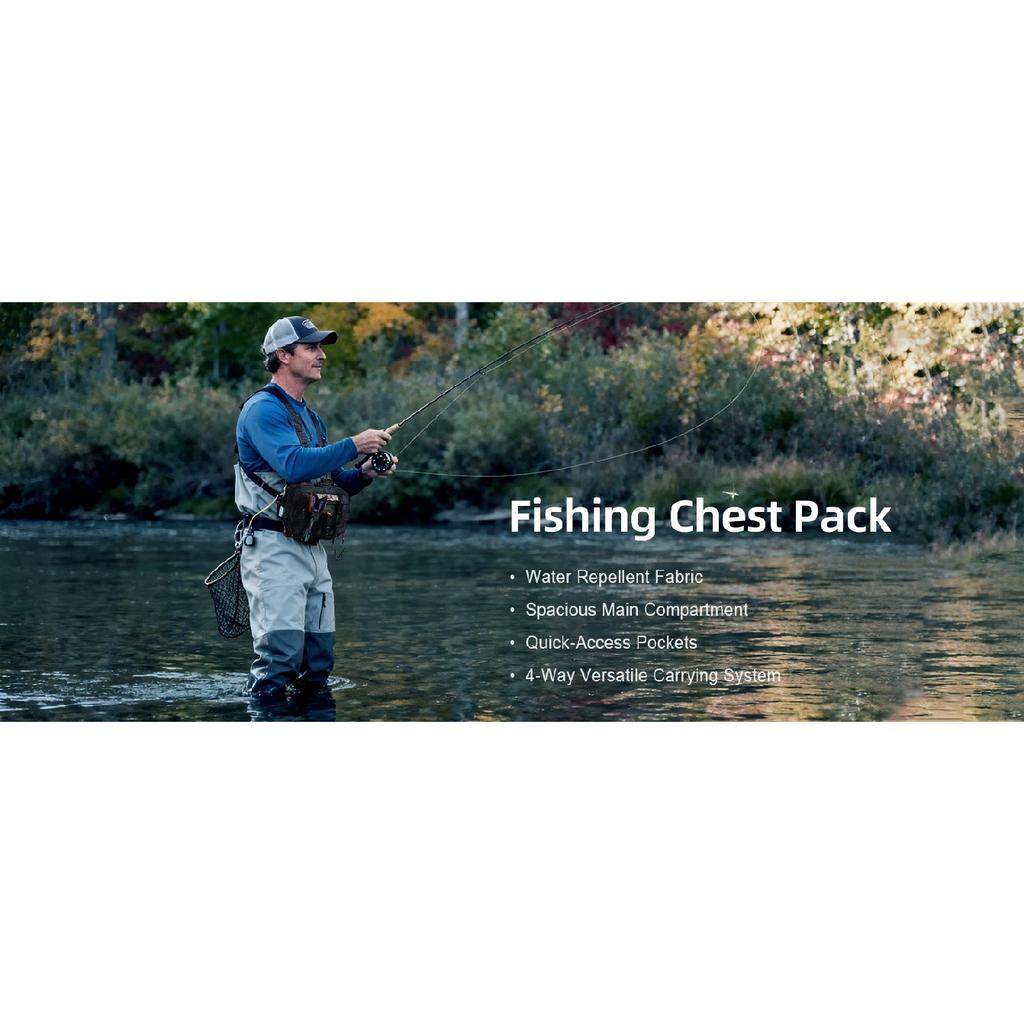 Outdoor Chest Bag for Men Rig Vest Men's Fishing Lures Tackle Waist Pack Outdoor Camping Hiking Hunting Running Tactical Bag