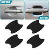 Carbon Fiber Texture Vinyl Car Door Handle Anti-Scratch Protector Film Stickers Accessories Auto Exterior Trim Black