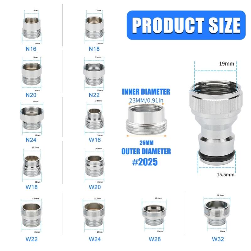 Brass Tap Quick Connecter Hose Coupling Adapter Water Tap Nozzle Faucet Adapter Hose Quick Joints Easy to Install