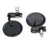 LMoDri 2Pcs Motorcycle Rear View Mirrors Round 7/8" Handle Bar End Foldable Motorbike Side Mirror For Suzuki Kawasaki