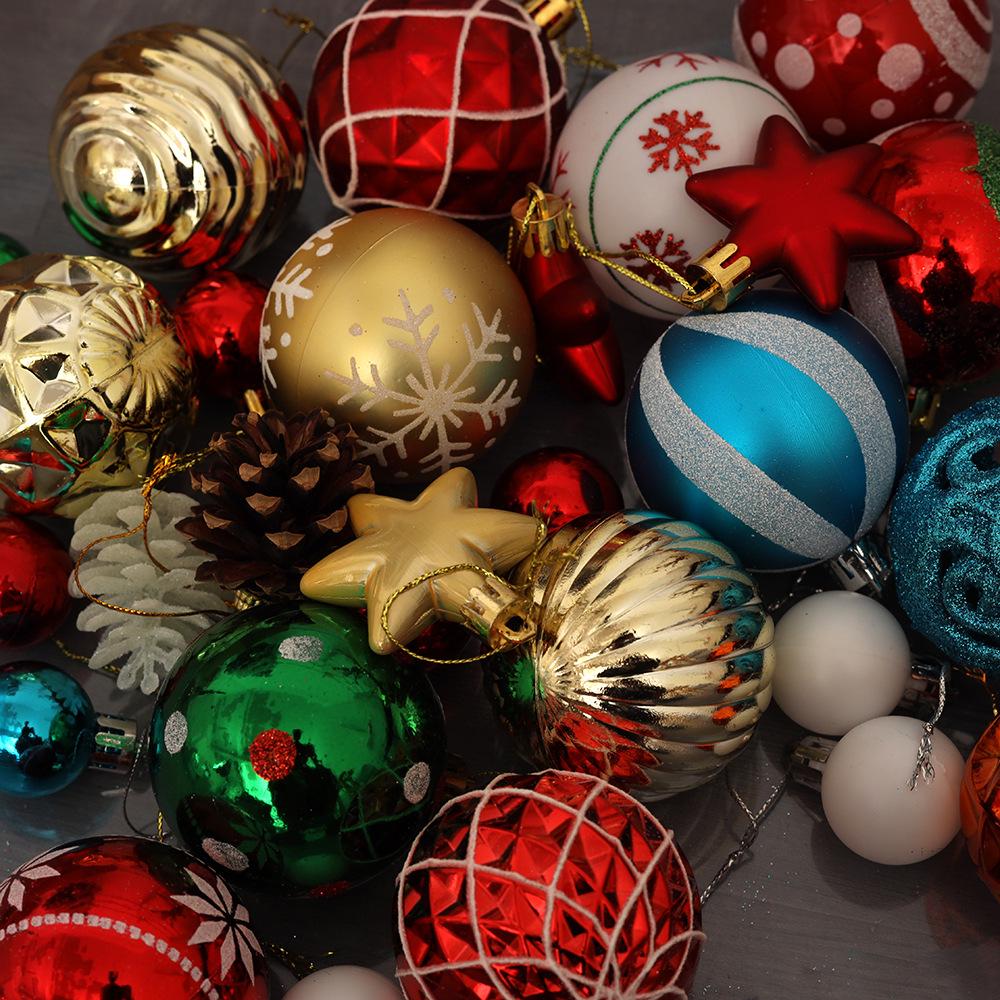 Painted Christmas Ball Gift Box Set - Festive Tree Ornaments & Party Decorations