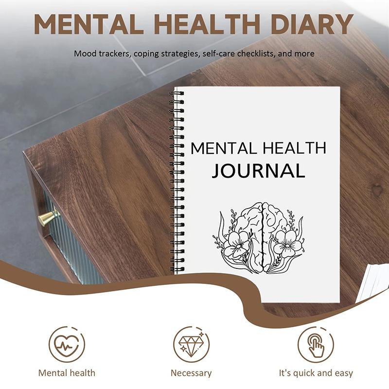 Mental Health Journal, Mental Health Planer, Wellness Arbeitsbuch, Therapie Arbeitsblatt, Angstbewältigung, Self Care Tracker