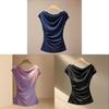 Silk Blouse For Women Summer Elegant Style With Loose Fit And Crew Neck