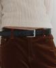 Hauseuobeupondeu Wide Cow Leather Square Belt_Black