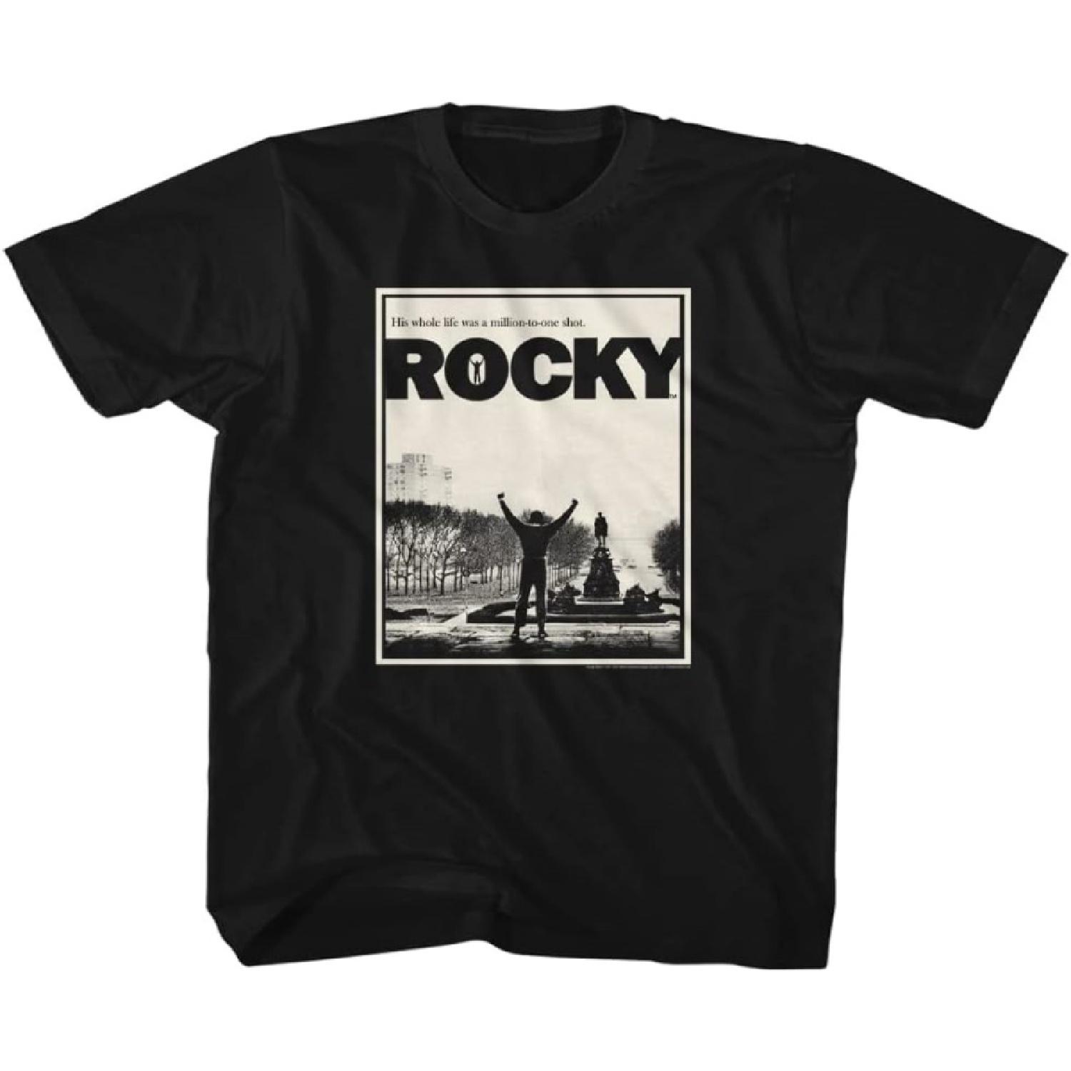 Черная футболка для малыша Rocky Million to One S чёрный