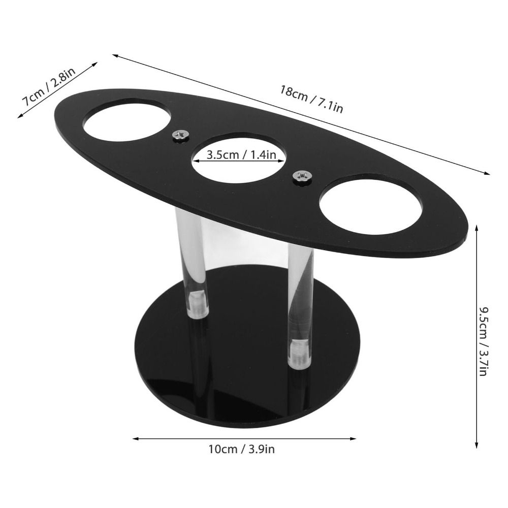 3-hole Ice Cream Cone Holder Acrylic Transparent Waffle Holder Sushi Cone Holder