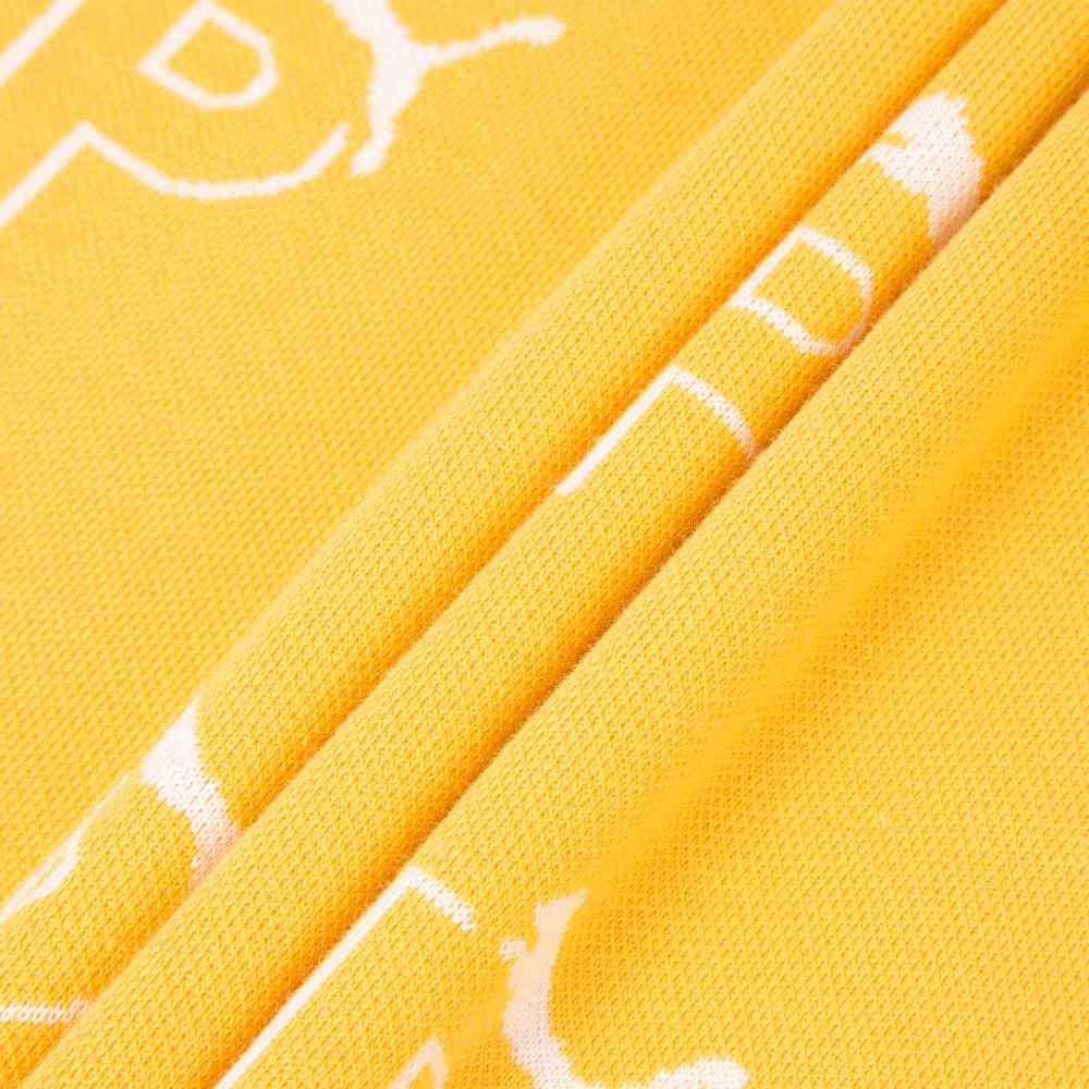 Puma All Over Logo Casual Short Sleeve Polo Shirt Unisex Polo Shirts Mustard 539664-40