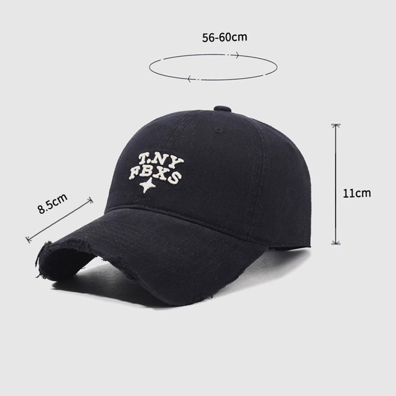 Broken Baseball Cap Spring Autumn Women Embroidered Cap Men Sunshade Sunscreen Cap